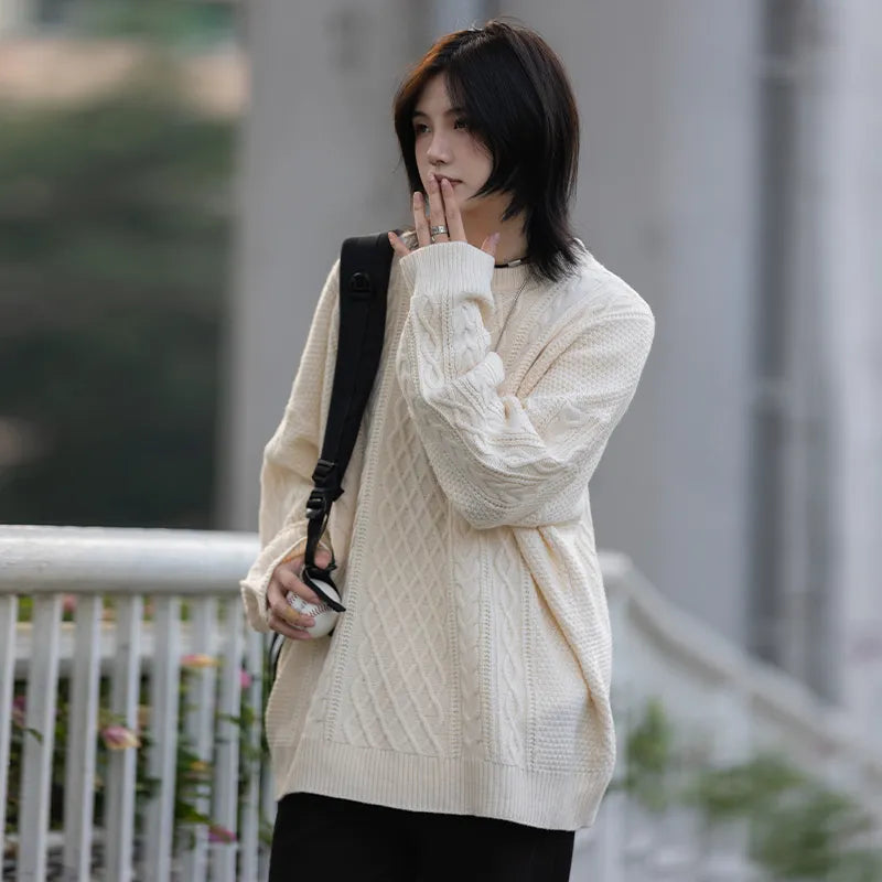 【Oneblue Shop】セーター 長袖 ニット プルオーバー 春秋冬 カシュクール カップル 男女兼用 和風 レトロ ls221103