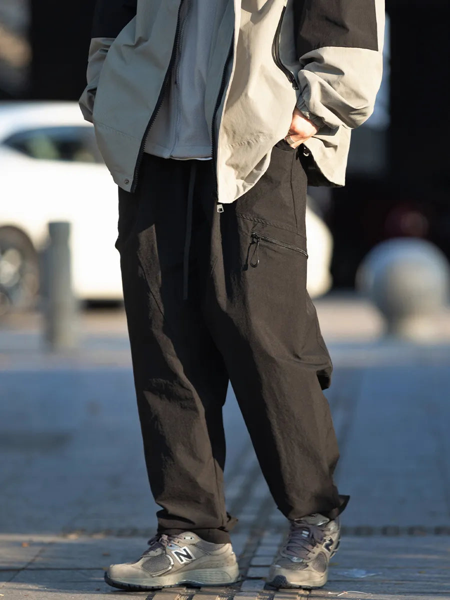 【Oneblue Shop】カーゴパンツ 男女通用 海外トレンド 無地 レギュラー丈 レギュラーウエスト ポケットデザインls2210291