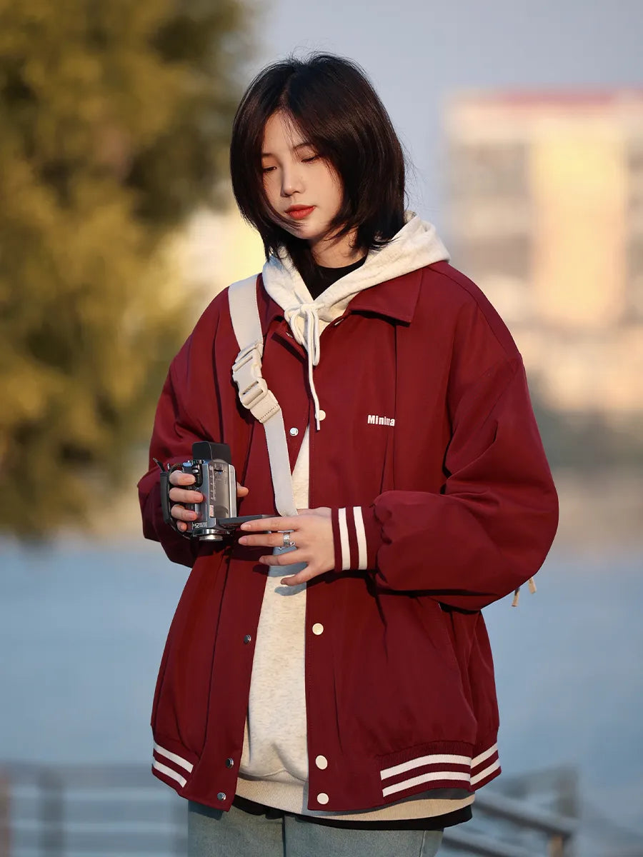 【Oneblue Shop】折り襟 ジャケット 春アウター カップル 男女兼用 ダブルカラージャケット LS24403