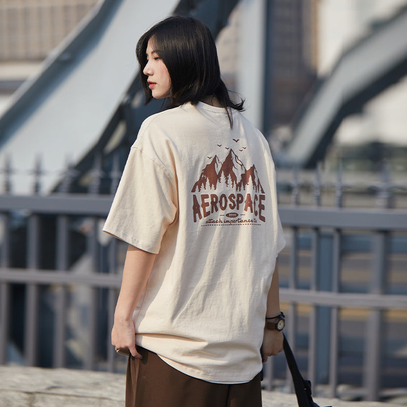 【Oneblue Shop】tシャツ 半袖 レトロな半袖重量感のあるTシャツls02930