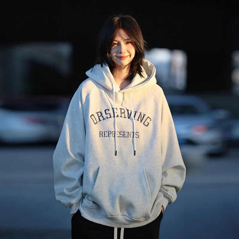 【Oneblue Shop】帽子付けパーカー フリース 秋冬 男女兼用 ls112301