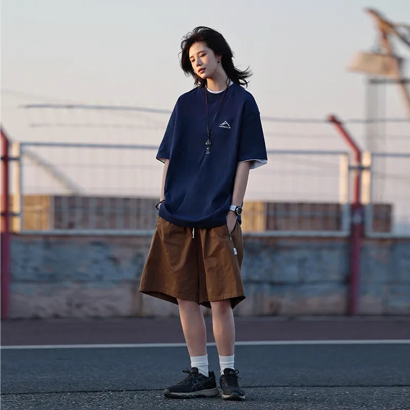 【Oneblue Shop】レトロヘビーウェイト270g 半袖 Tシャツ LS0404001