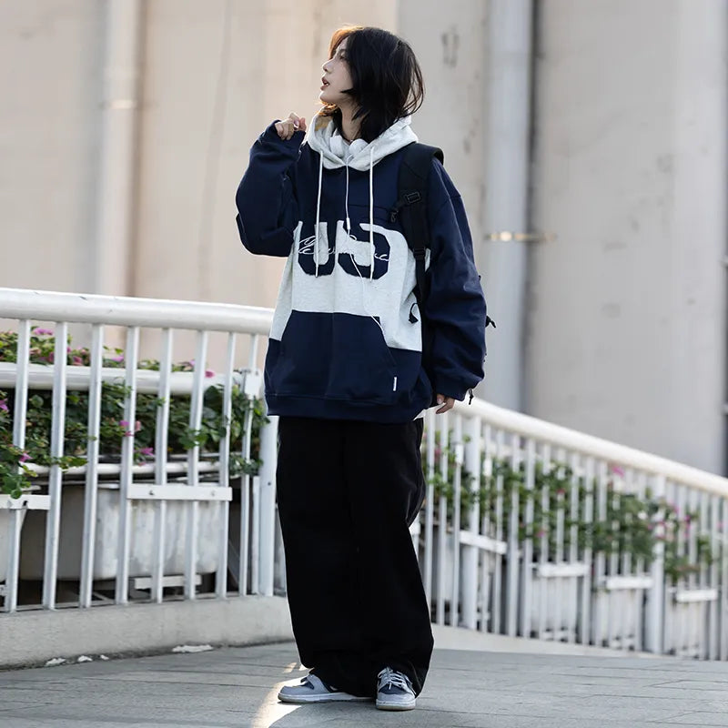 【Oneblue Shop】コーデュロイパンツ 秋冬 ルーズフィット 男女通用 海外トレンド 無地