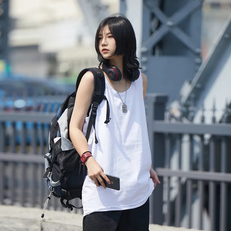 【ONEBLUE Shop】タンクトップ/全3色 oversize 男女通用 海外トレンド LS49485