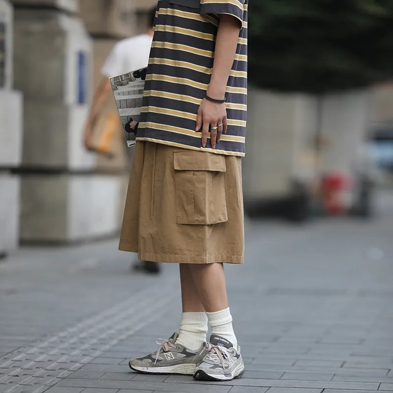 Oneblue Shop/Wide Silhouette Cargo Shorts Ls83993