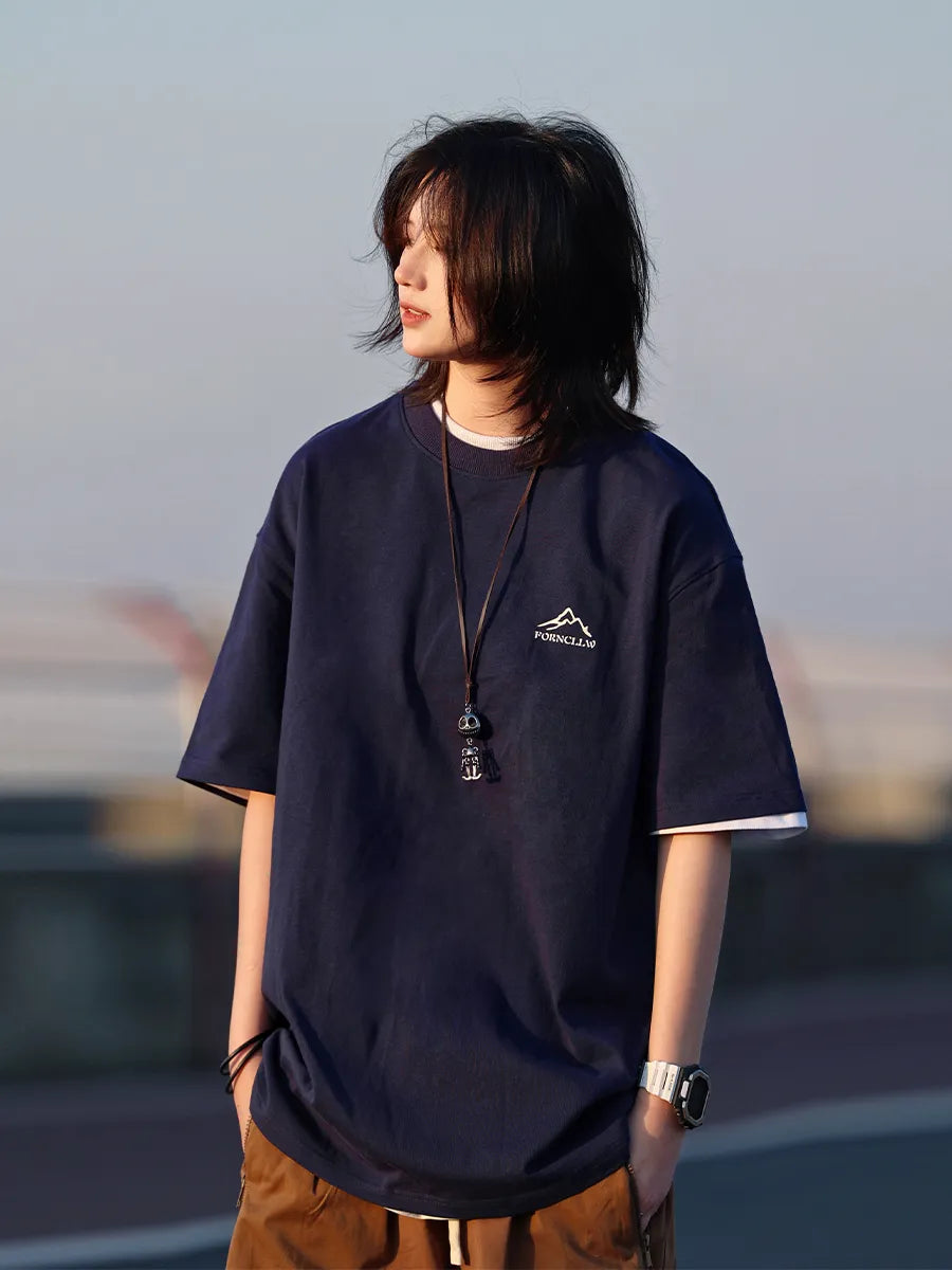 【Oneblue Shop】レトロヘビーウェイト270g 半袖 Tシャツ LS0404001