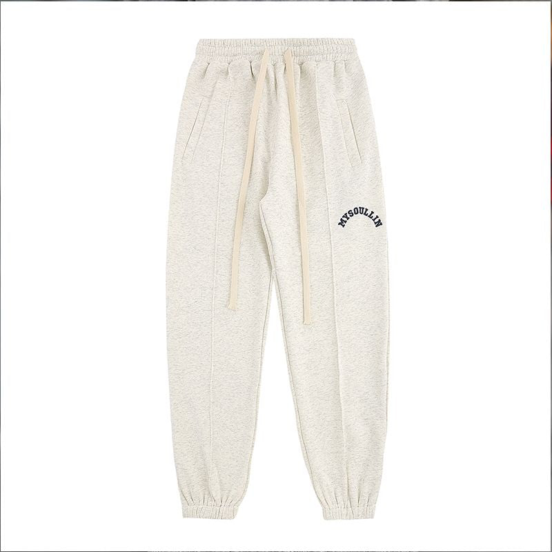 【Oneblue Shop】スウェットパンツ ストレート フリース ゆったり 秋冬 LS112302