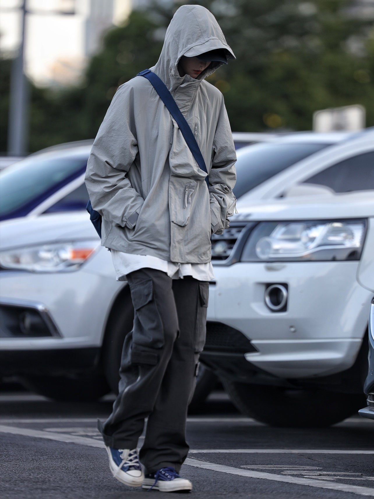 Oneblue Shop】カーゴパンツ 男女通用 海外トレンド 無地 レギュラー丈 レギュラーウエスト ポケットデザインls2023217