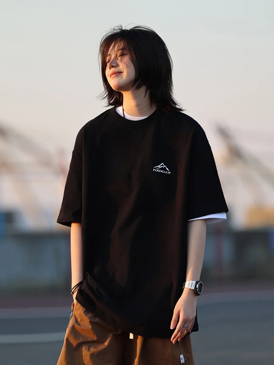 【Oneblue Shop】レトロヘビーウェイト270g 半袖 Tシャツ LS0404001