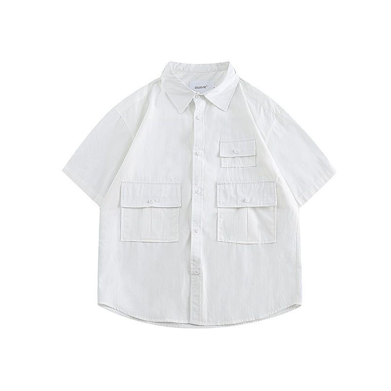 【Oneblue Shop】ワークシャツ 半袖 メンズ 多ポケット 夏 ls060201