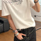 【Oneblue Shop】グラフィックプリント ビッグシルエット 半袖 Tシャツ（2Colors）242015
