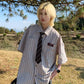 【Oneblue Shop】ルーズストライプシャツ Loose Stripe Shirt LS202510012