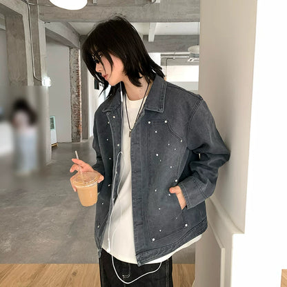 【Oneblue Shop】スプラッターポケットウォッシュデニムジャケット / SPLATTER POCKET WASHED DENIM JACKET 26982