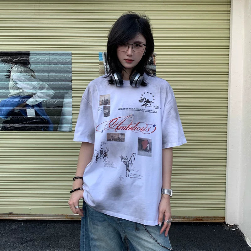 【Oneblue Shop】アンビシャス グラフィックTシャツ / Ambitious Graphic Tee NS67128