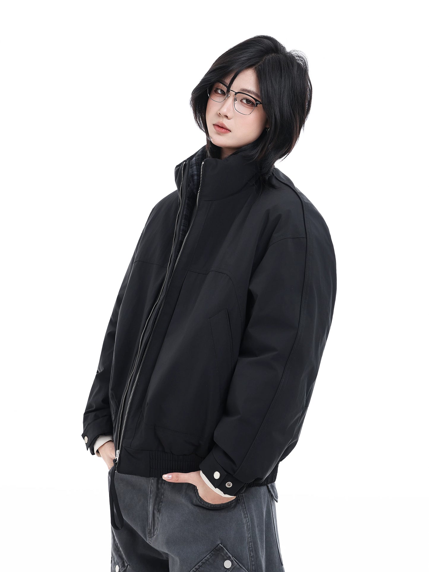 【Oneblue Shop】スタンドカラー ダウンブルゾン / STAND COLLAR DOWN BLOUSON LS2512291