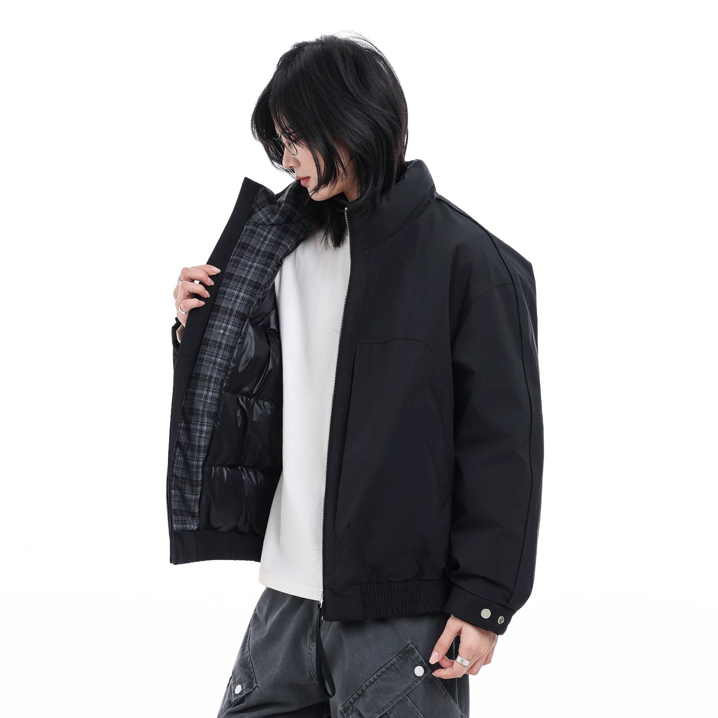 【Oneblue Shop】スタンドカラー ダウンブルゾン / STAND COLLAR DOWN BLOUSON LS2512291