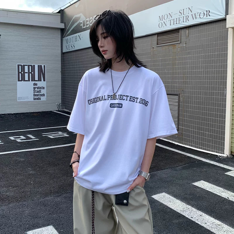 【Oneblue Shop】アーチロゴ オーバーサイズTシャツ / Arch Logo Oversized T-Shirt NS71206