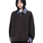 【Oneblue Shop】レイヤードカラー プルオーバートップス / Layered Collar Pullover Top Ls2603252