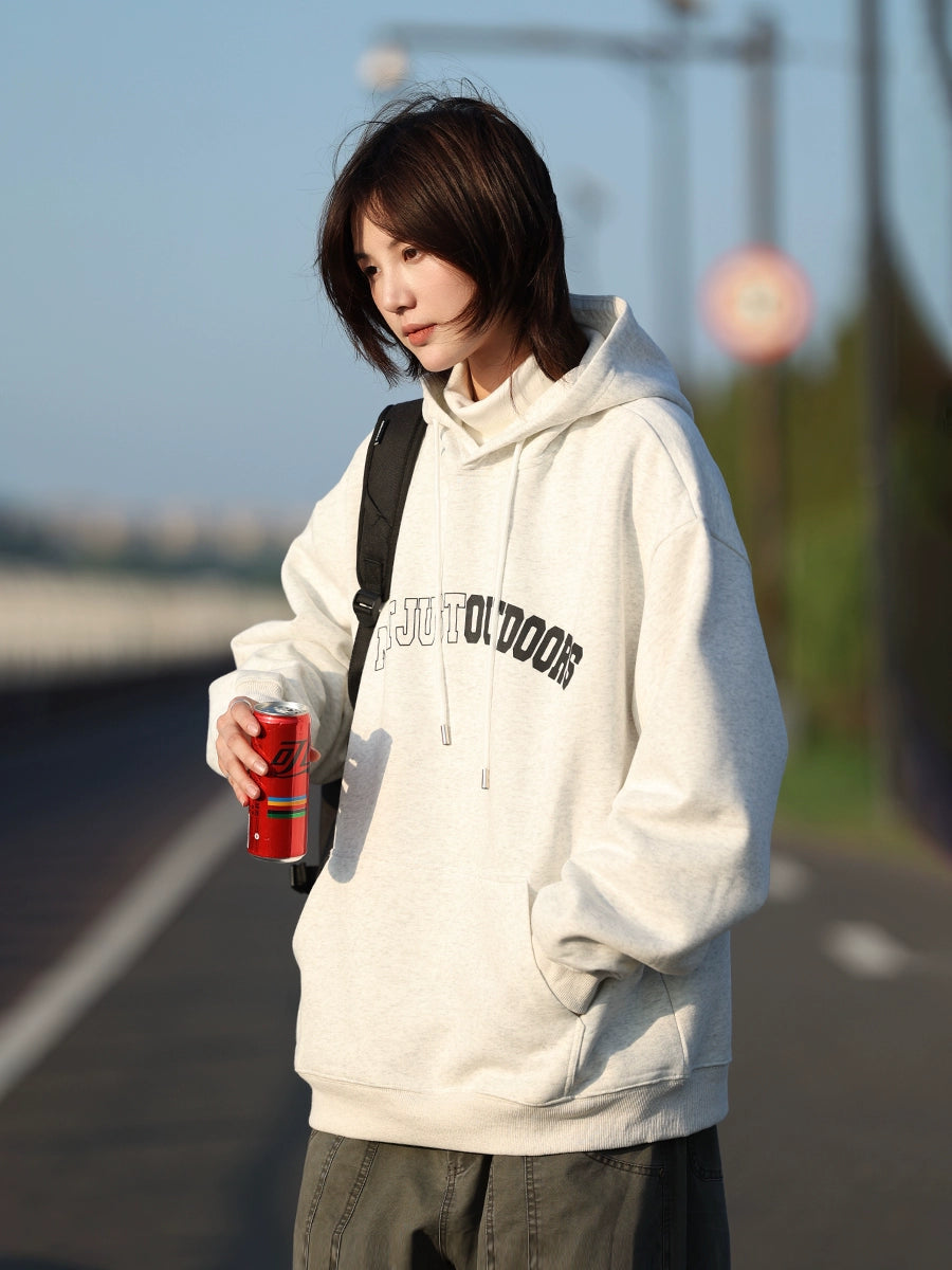 【Oneblue Shop】ゆったり長袖フード付きスウェット LS2410041