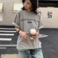 【Oneblue Shop】アーチロゴ オーバーサイズTシャツ / Arch Logo Oversized T-Shirt NS71206