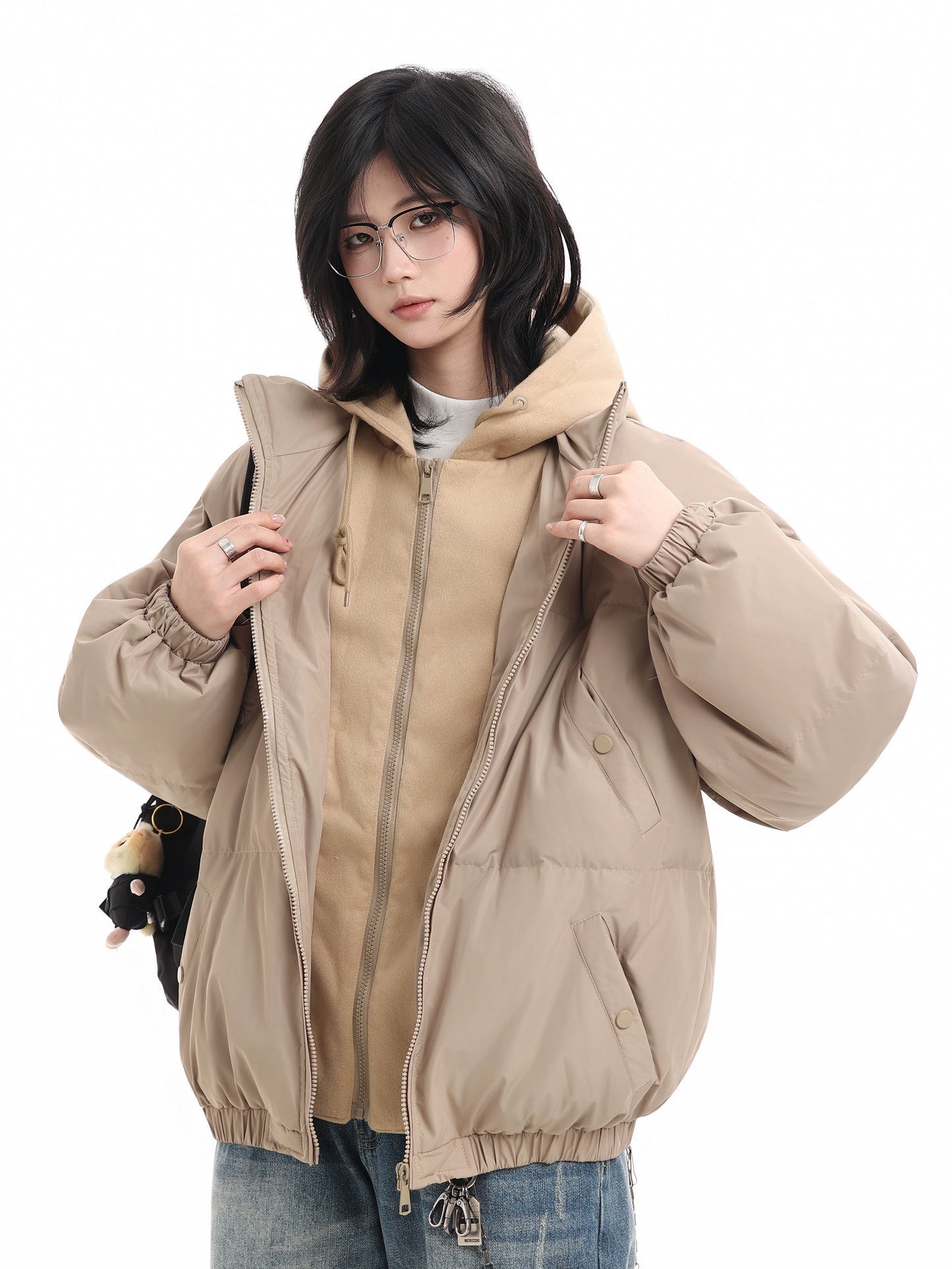 【Oneblue Shop】フェイクレイヤード中綿ジャケット / FAKE-LAYERED PUFF JACKET Ls2512061