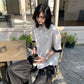 【Oneblue Shop】ストライプ パッチスリーブ シャツ / Contrast Stripe Half Sleeve Shirt NS67122