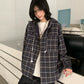 【Oneblue Shop】ダブルポケットフードチェックシャツ / DOUBLE POCKET HOODED PLAID SHIRT 260985