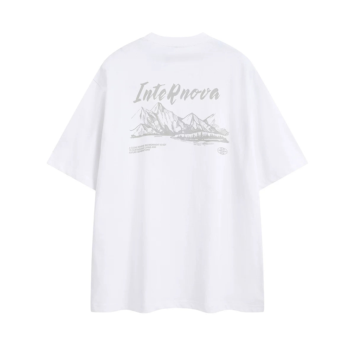 【Oneblue Shop】サマー グラフィックプリント 半袖 Tシャツ（2Colors）241925