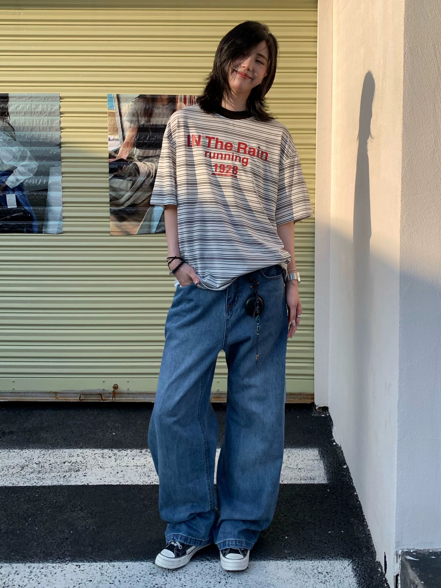 【Oneblue Shop】ルーズフィット バギーデニムパンツ / Loose Fit Baggy Denim Pants NS67121