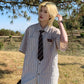 【Oneblue Shop】ルーズストライプシャツ Loose Stripe Shirt LS202510012