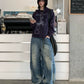 【Oneblue Shop】アニマルスクリプトジップフーディー / ANIMAL SCRIPT ZIP HOODIE 260987