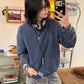【Oneblue Shop】Vラインウォッシュルーズフーディー / V-LINE WASHED LOOSE HOODIE 260989