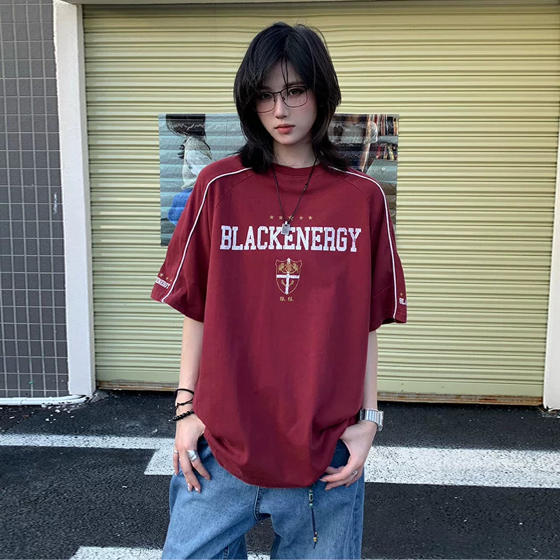 【Oneblue Shop】ヴィンテージ カレッジロゴ Tシャツ / Blackenergy Vintage Logo Tee 260111