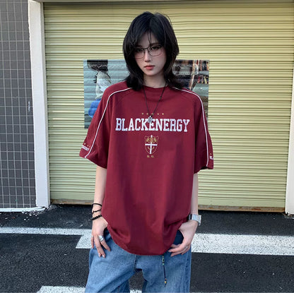 【Oneblue Shop】ヴィンテージ カレッジロゴ Tシャツ / Blackenergy Vintage Logo Tee 260111