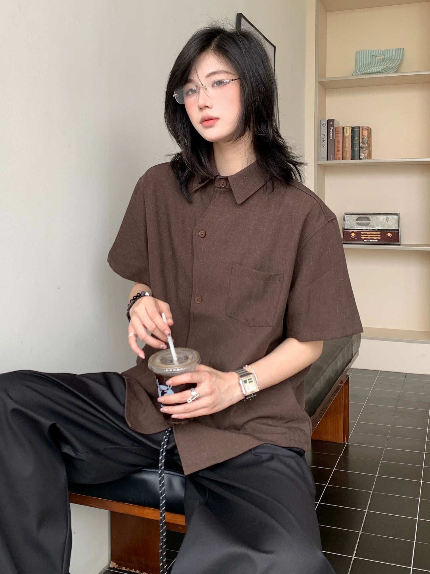 【Oneblue Shop】NCLLW リネンタッチ ルーズシャツ / Linen Touch Loose Shirt 2652301