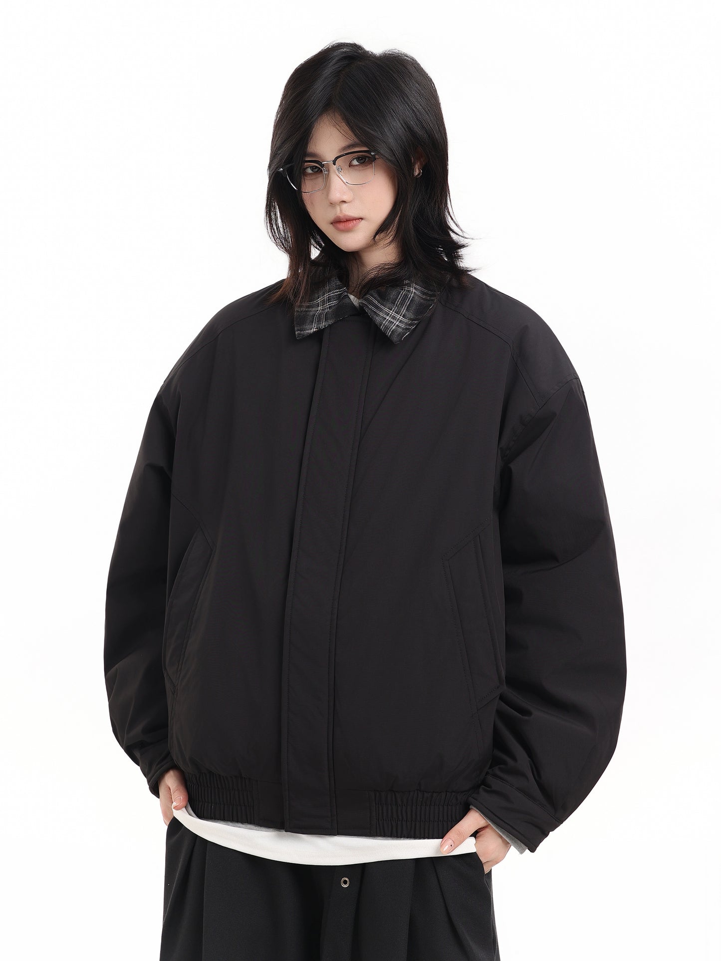 【Oneblue Shop】デニムレイヤードダウンジャケット / LAYERED DOWN JACKETS LS25113001