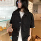 【Oneblue Shop】フラワーカットオープンシャツ / FLOWER CUT OPEN SHIRT NS67125