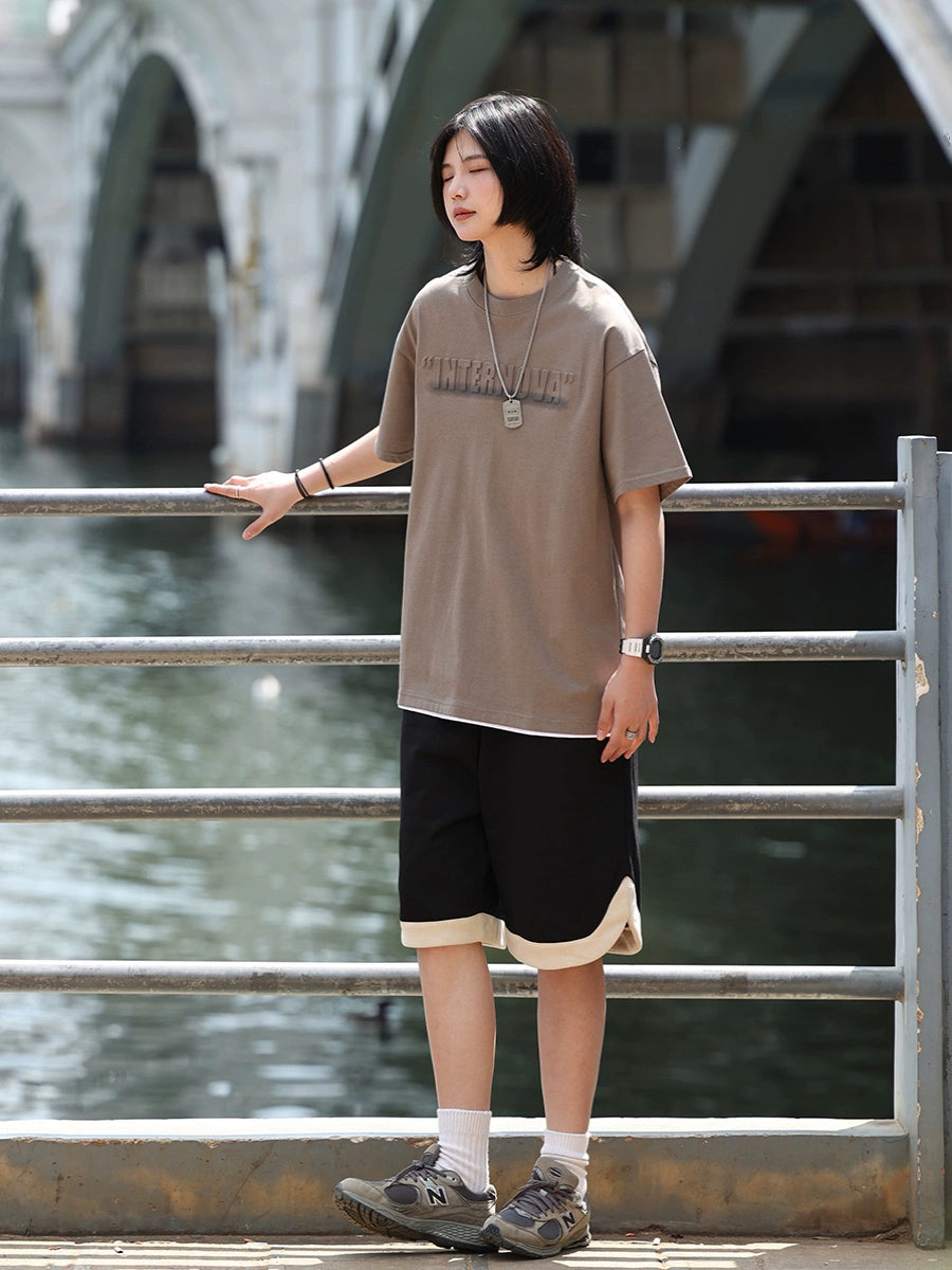 ラウンドネックレターTシャツ -T-shirt LS24061310