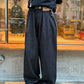 【Oneblue Shop】フロントタックワイドデニムパンツ / FRONT TUCK WIDE DENIM PANTS 2609810