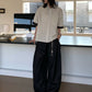 【Oneblue Shop】ストライプ パッチスリーブ シャツ / Contrast Stripe Half Sleeve Shirt NS67122