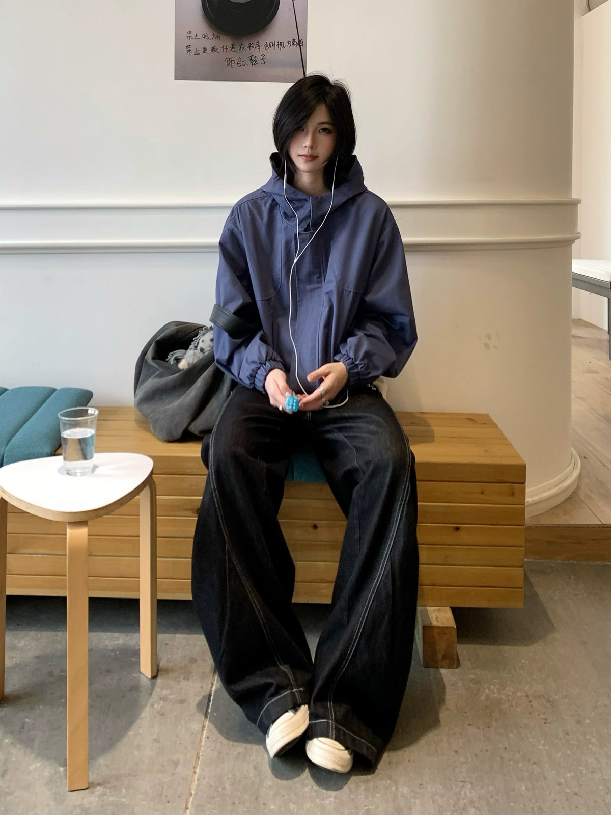 【Oneblue Shop】ショートフードジャケット / SHORT HOODED JACKET 269803