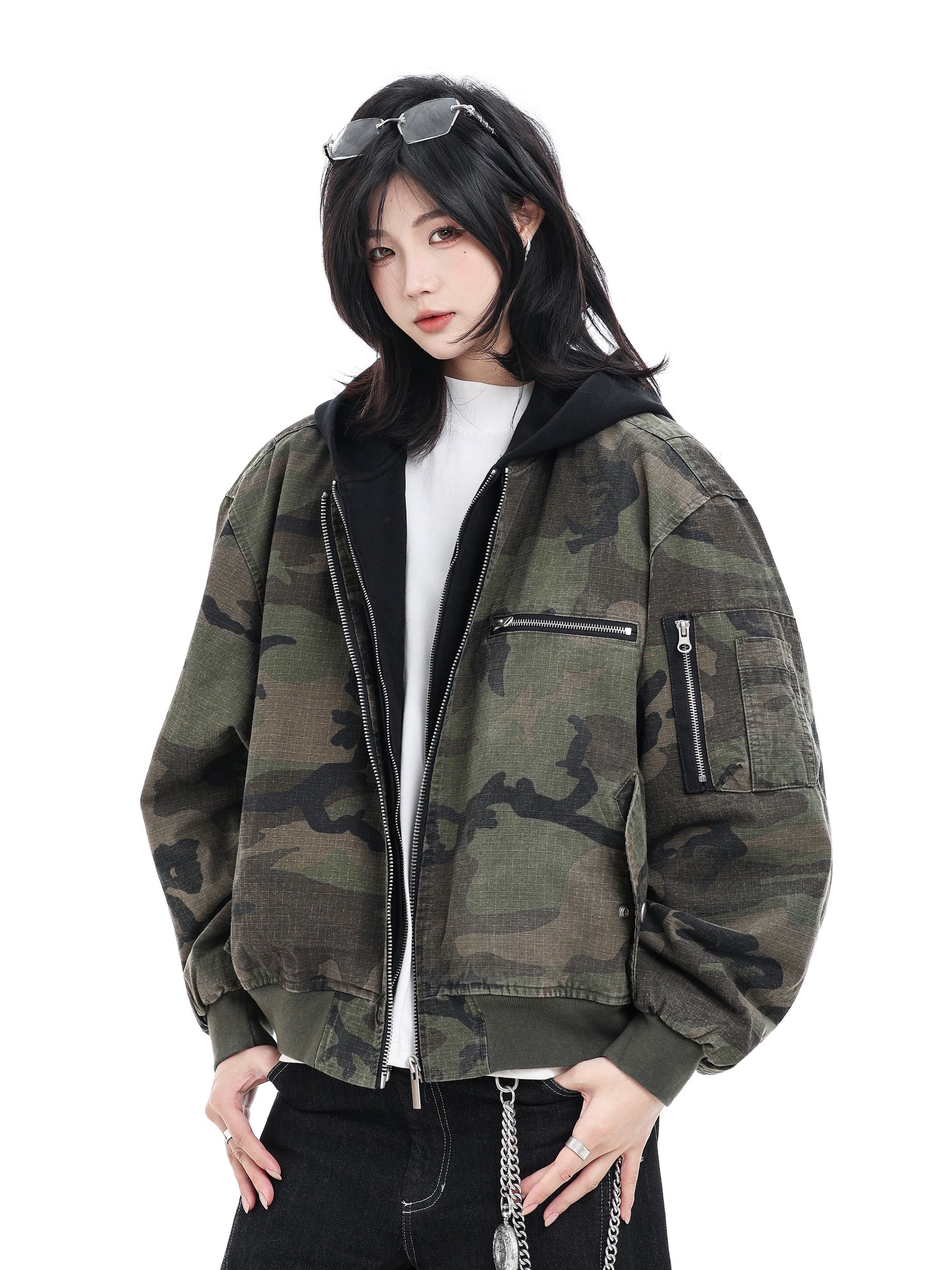 【Oneblue Shop】カモ リバーシブル フライト ジャケット / CAMO REVERSIBLE FLIGHT JACKET LS25122903