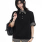 【Oneblue Shop】レイヤードカラー プルオーバートップス / Layered Collar Pullover Top LS260325