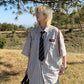 【Oneblue Shop】ルーズストライプシャツ Loose Stripe Shirt LS202510012