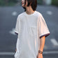 【Oneblue Shop】フェイク2枚無地Tシャツ -T-shirt LS2405204