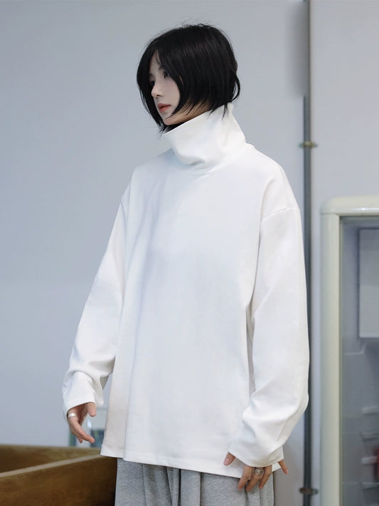 【Oneblue Shop】ハイネック/プルオーバー/長袖Tシャツ Long Sleeve T-Shirt LS2501021