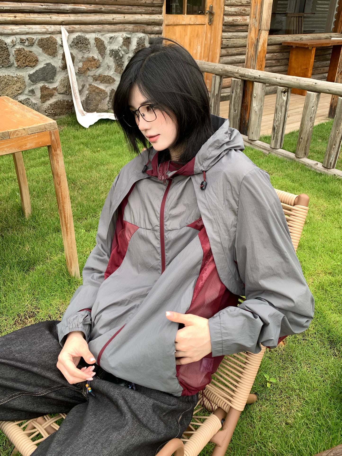 【Oneblue Shop】コンバーチブルナイロンジャケット / CONVERTIBLE NYLON JACKET Ns67123