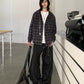 【Oneblue Shop】ダブルポケットフードチェックシャツ / DOUBLE POCKET HOODED PLAID SHIRT 260985