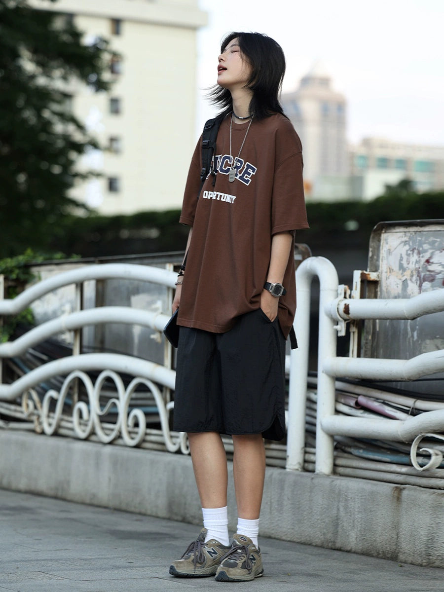 【Oneblue Shop】アルファベ ットプリントTシャツ - T-shirt LS24061913