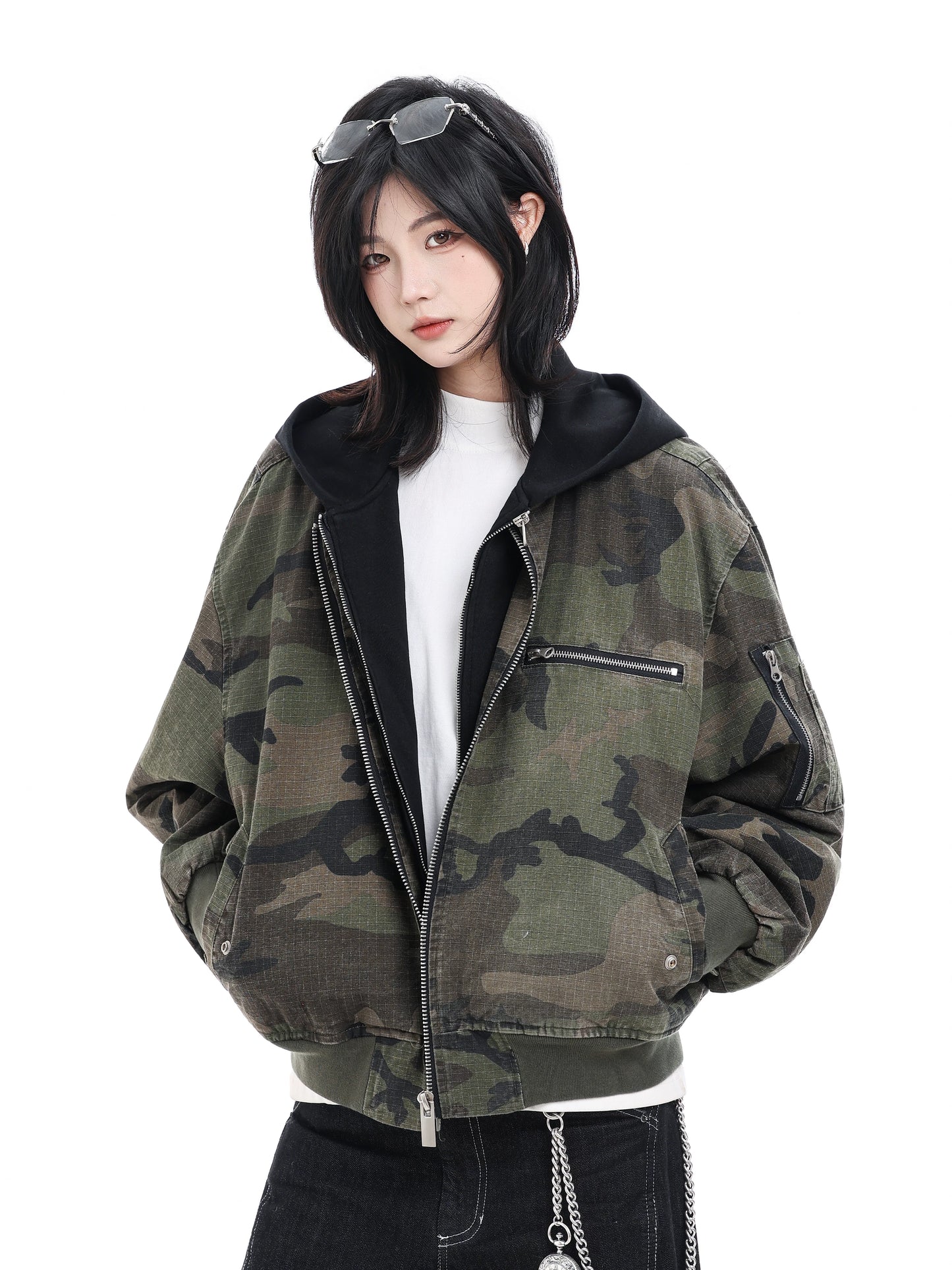 【Oneblue Shop】カモ リバーシブル フライト ジャケット / CAMO REVERSIBLE FLIGHT JACKET LS25122903